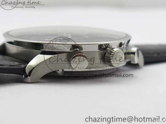 MIROTIME 0325 Portuguese Chrono IW371609 ZF 1:1 Best Edition Black Dial on Black Leather Strap A SmartChoice 7100